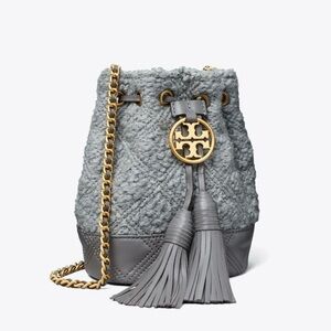 Tory Burch Soft Boucle Drawstring Mini Bucket Bag